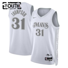 Maillot Basket Enfant Dallas Mavericks Klay Thompson 2024-25 Nike City Edition Blanc Swingman